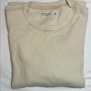 Abercrombie & Fitch Beige Textured Long Sleeve Shirt